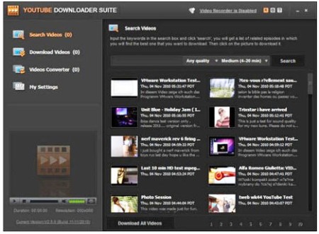 YouTube Downloader Suite 2.5.1 2011, te permitirá descargar tus vídeos favoritos de la plataforma de Google