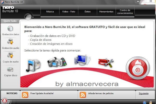 Nero Burn Lite 10.0.10500 [Multilanguage][Portable]